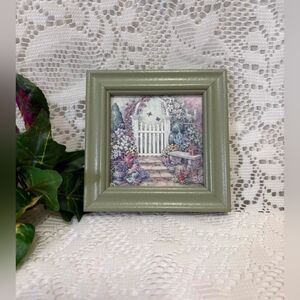 Vintage 4x4 Small Garden Gate Picture / Cottage / Country / Shelf Hutch Filler